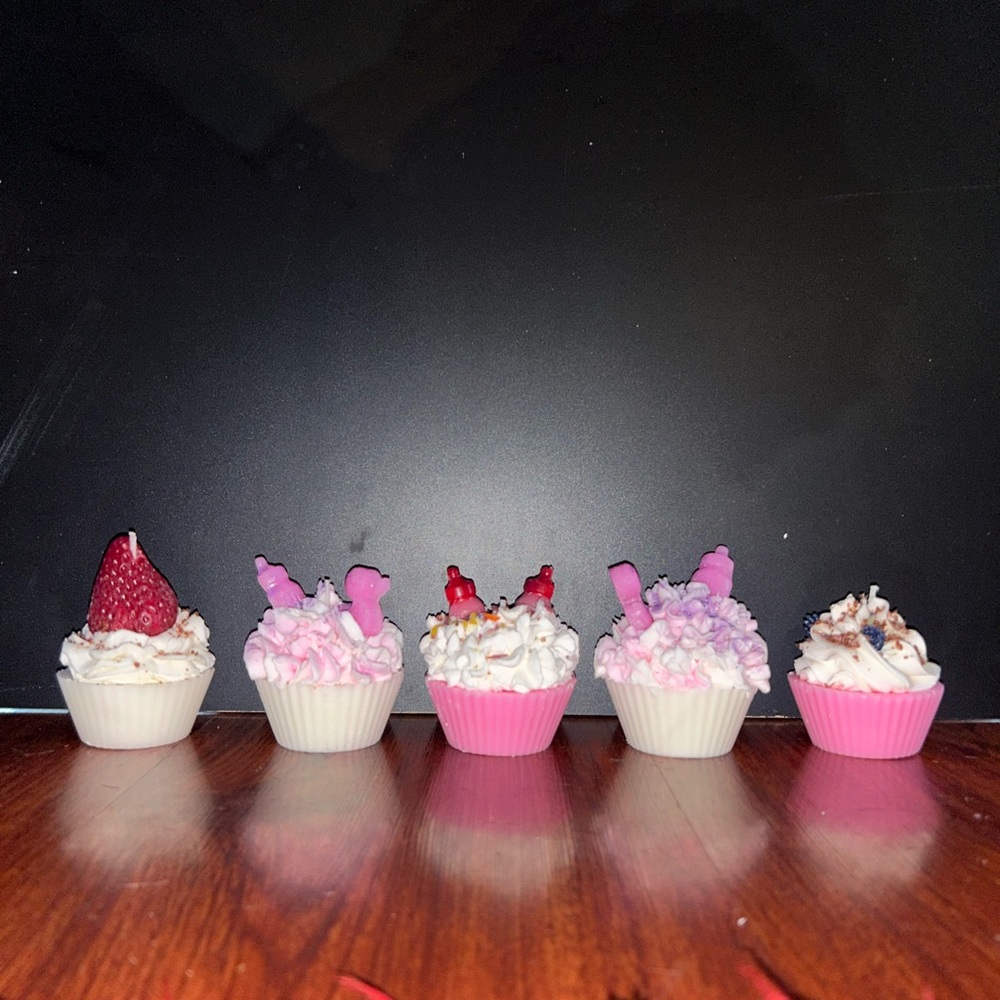 Handmade Mini Cupcake Wax Melts - Pink & White